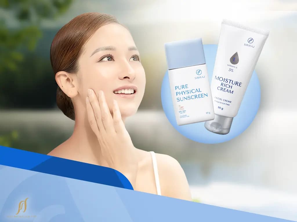 ครีมกันแดดหน้าและมอยซ์เจอร์ไรเซอร์ คู่หู Basic Skincare ตอนเช้า