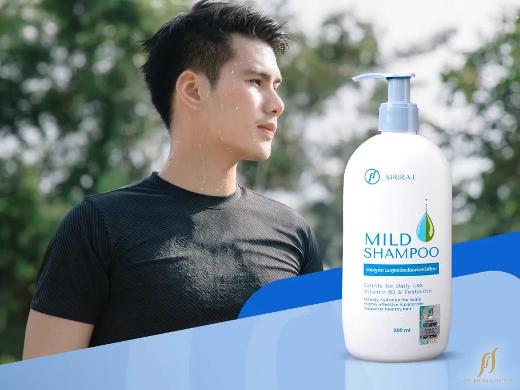 SIRIRAJ MILD SHAMPOO แชมพูคู่ซี้ตอบโจทย์คนเหงื่อออกที่ศีรษะเยอะ
